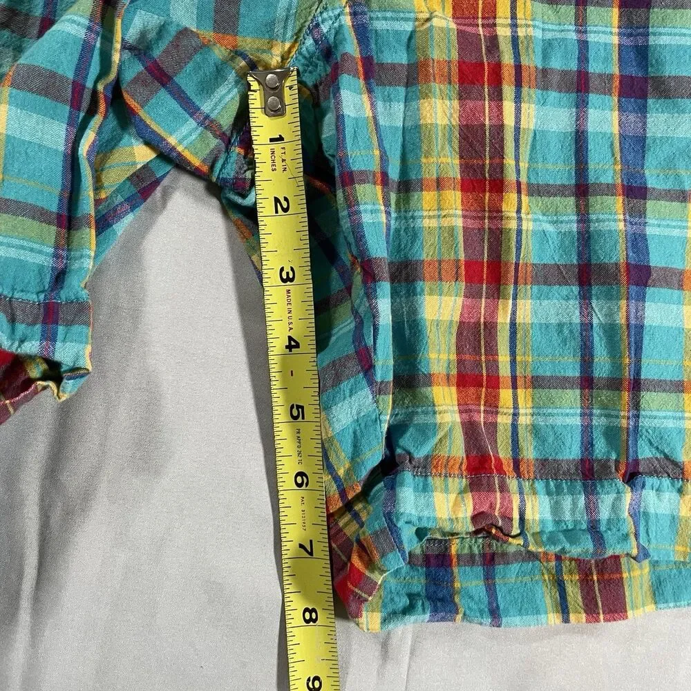 Washed Stoned Beaten Vintage 1946 Plaid Bermuda Shorts Mens Size 38